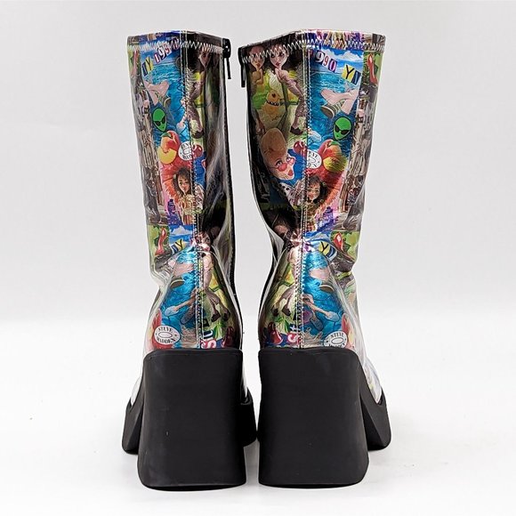 Steve Madden Women Klayton 90's Retro Dolls Chunky Heel Platform Boots Size 8 - Picture 8 of 12